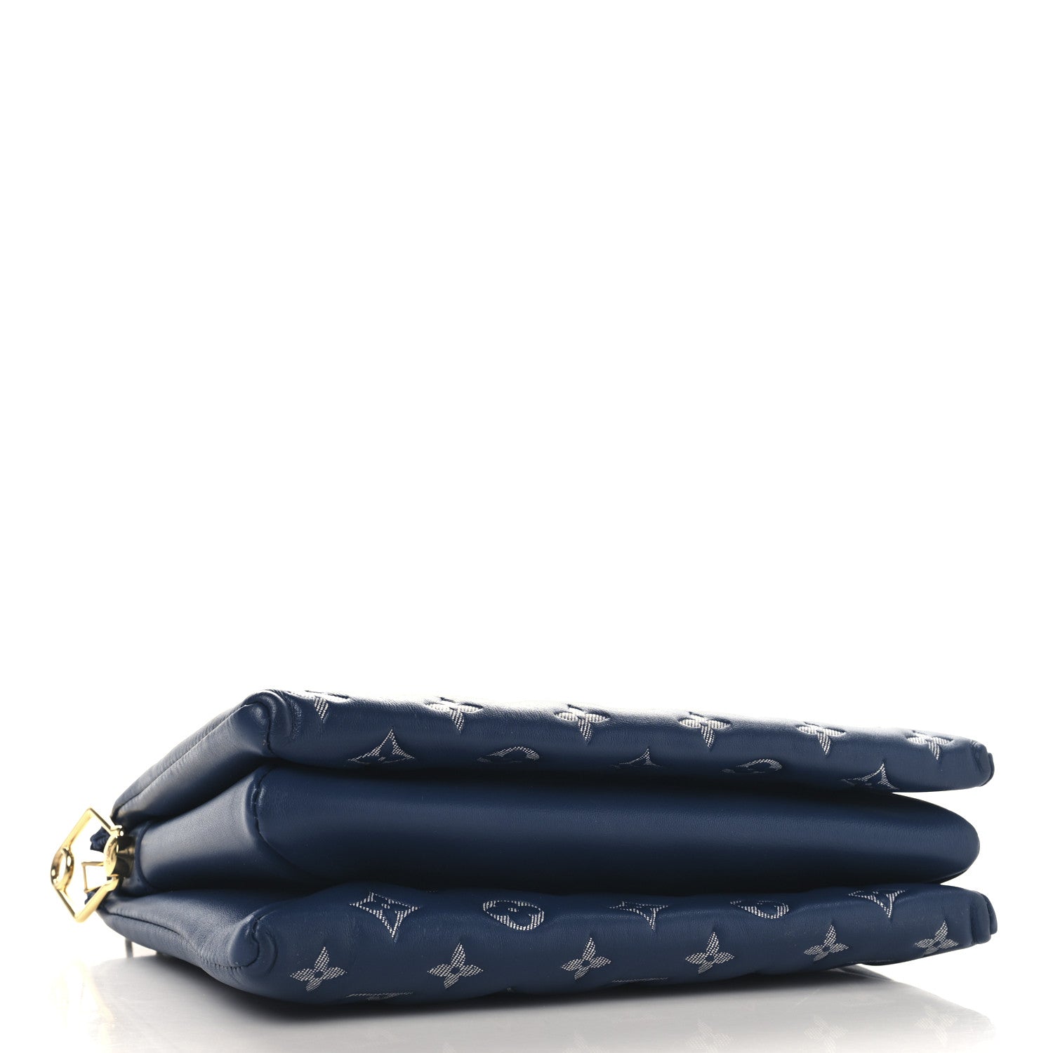 Louis Vuitton Lambskin Embossed Monogram Coussin PM Denim Blue 4 of 11