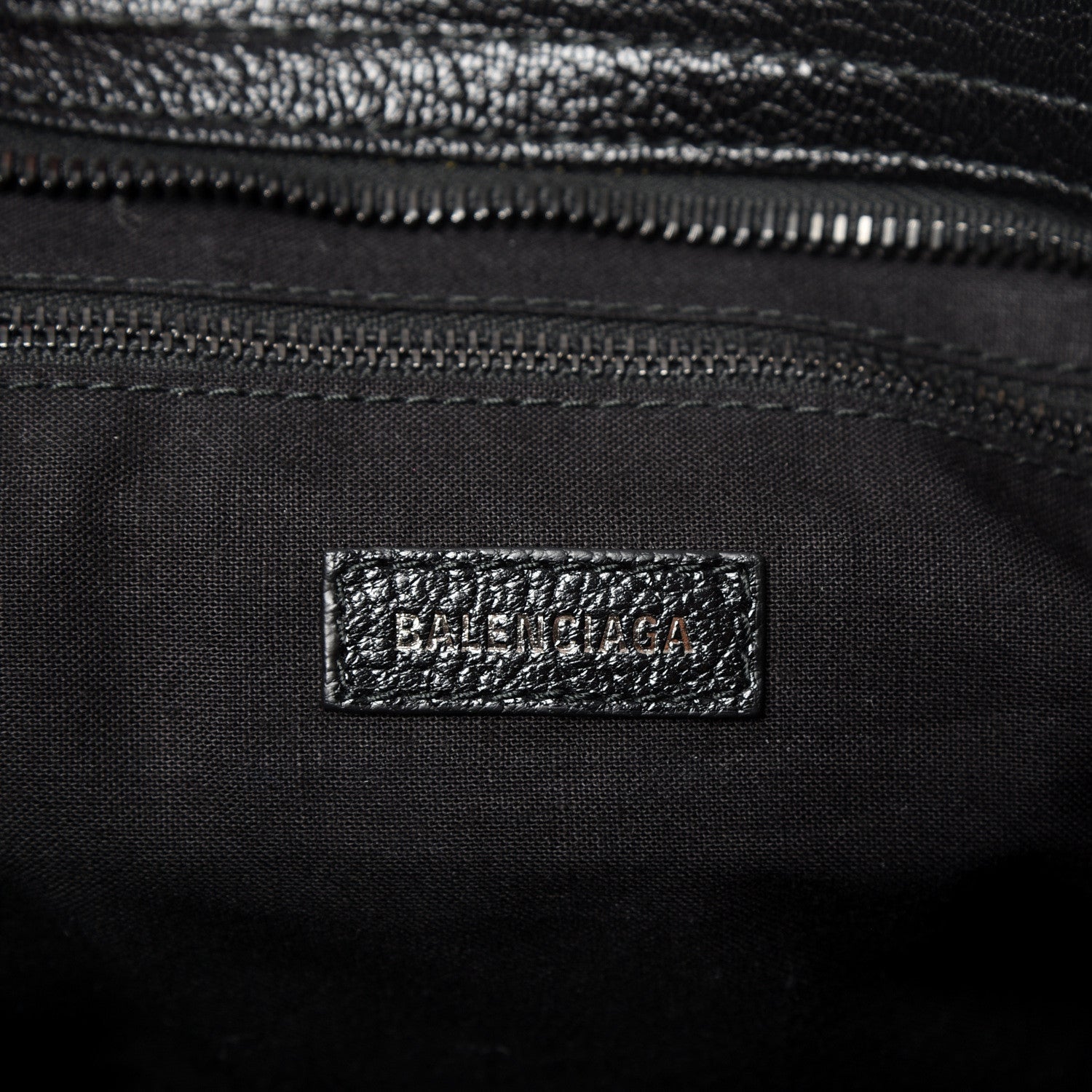 Balenciaga Shiny Grained Goatskin Black Metallic Edge City Black 6 of 9