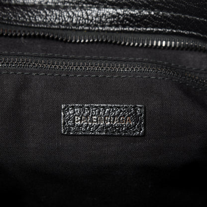 Balenciaga Shiny Grained Goatskin Black Metallic Edge City Black 6 of 9