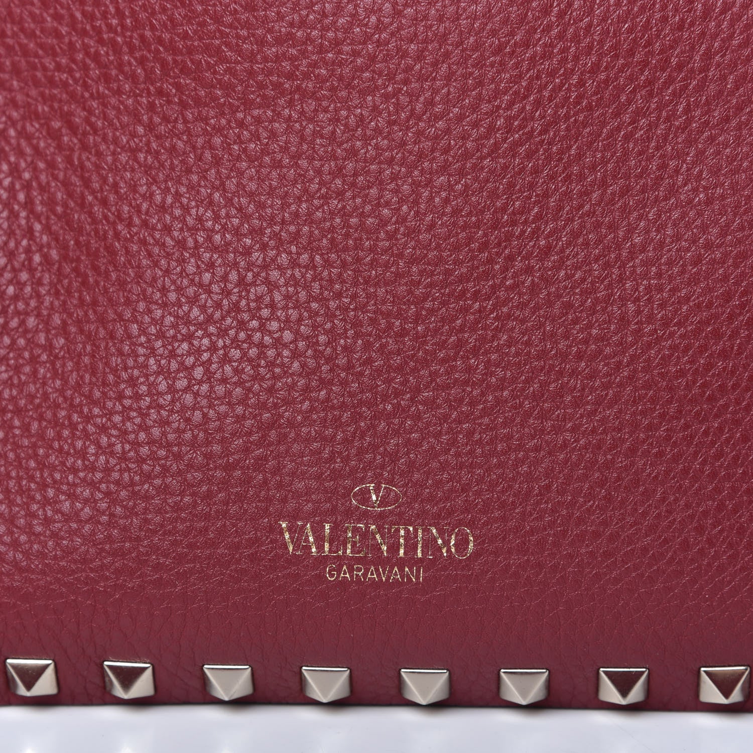Valentino Garavani Pebbled Calfskin Mini Rockstud Flip-Lock Messenger Bag Rubino 10 of 10