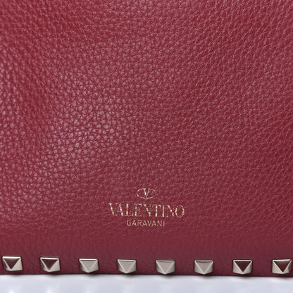 Valentino Garavani Pebbled Calfskin Mini Rockstud Flip-Lock Messenger Bag Rubino 10 of 10