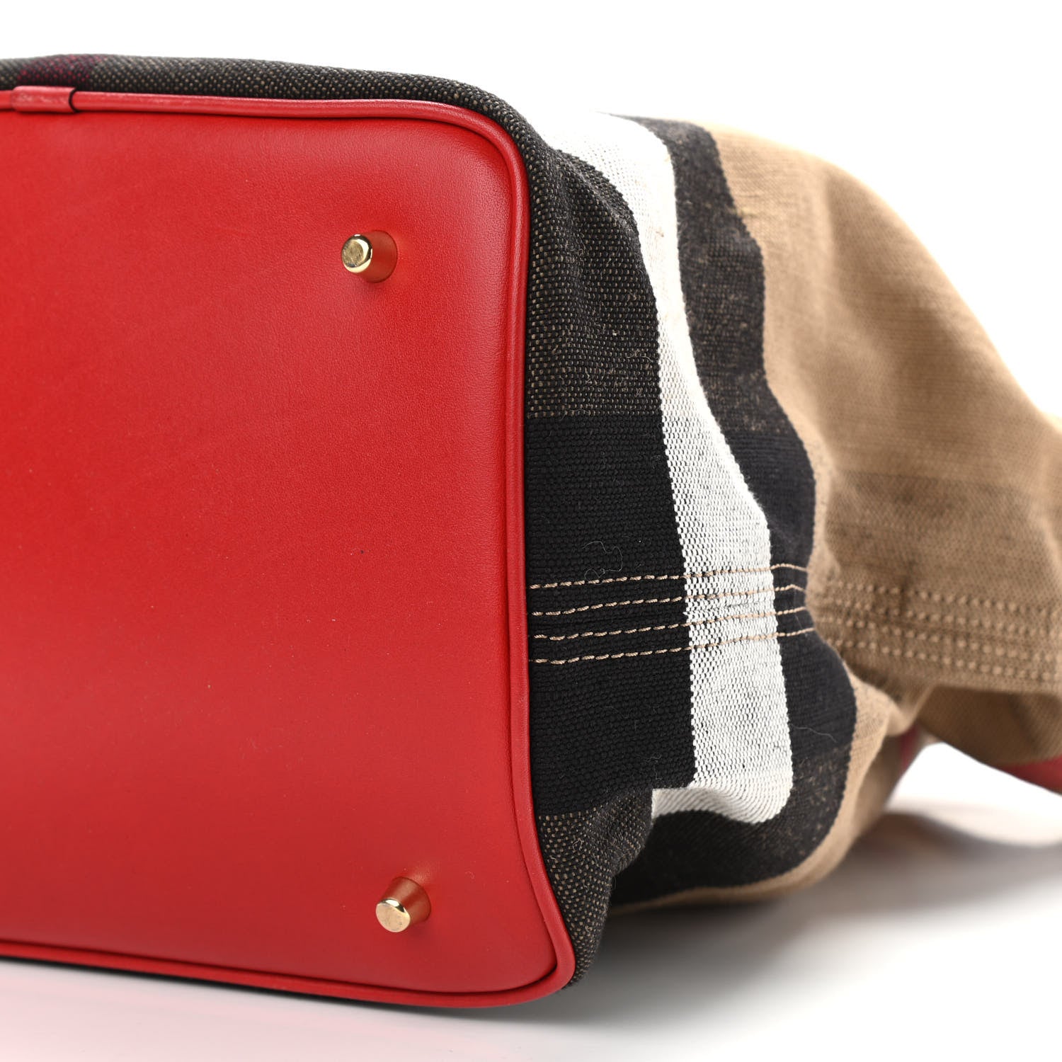 Burberry Canvas Mega Check Medium Ashby Hobo Cadmium Red 11 of 11
