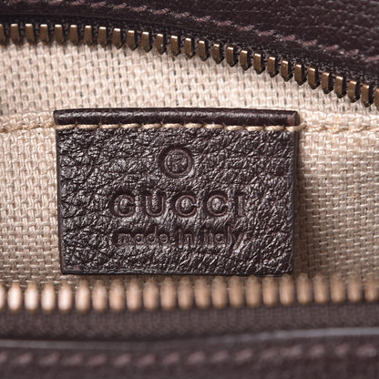 Gucci Textured Calfskin Web Small Webby Bee Shoulder Bag Brown Coffee 6 of 9