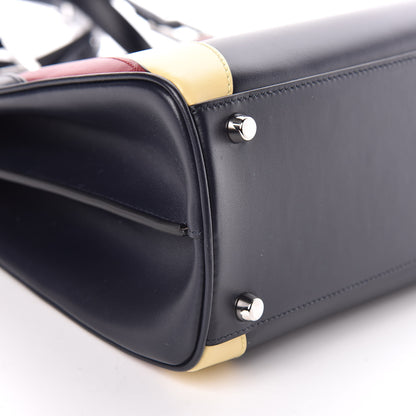 Gucci Smooth Calfskin Medium Zumi Top Handle Bag Blue Romantic Cerise Butter Multicolor 5 of 14