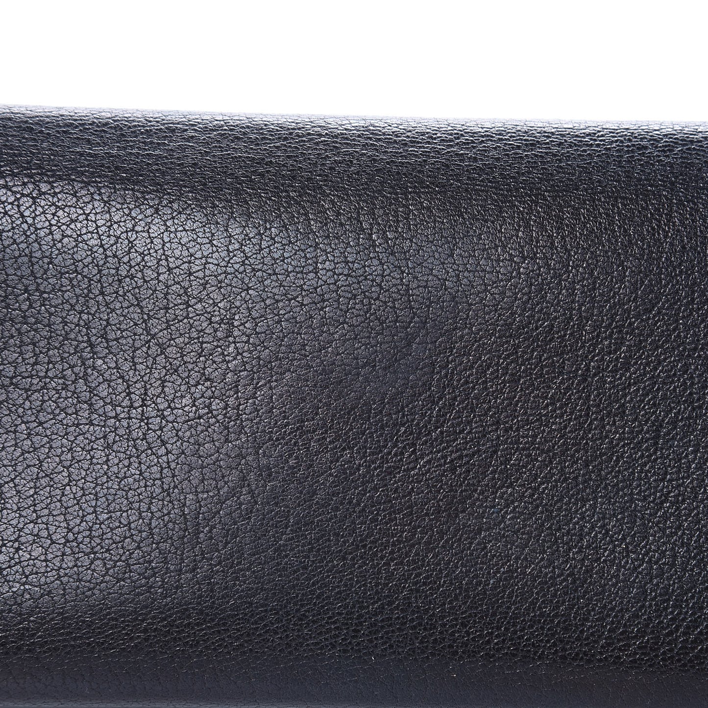 Chevre Gold Metallic Edge Hardware Money Wallet Black