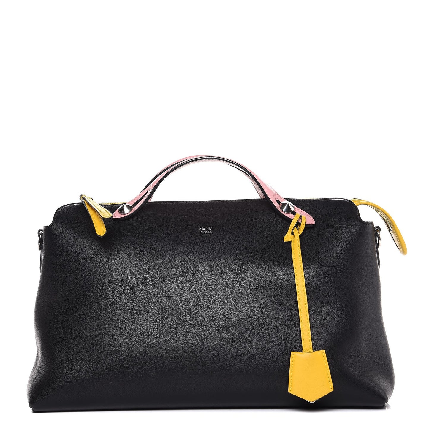 Vitello Dolce 4 Color Large By The Way Boston Bag Black Multicolor