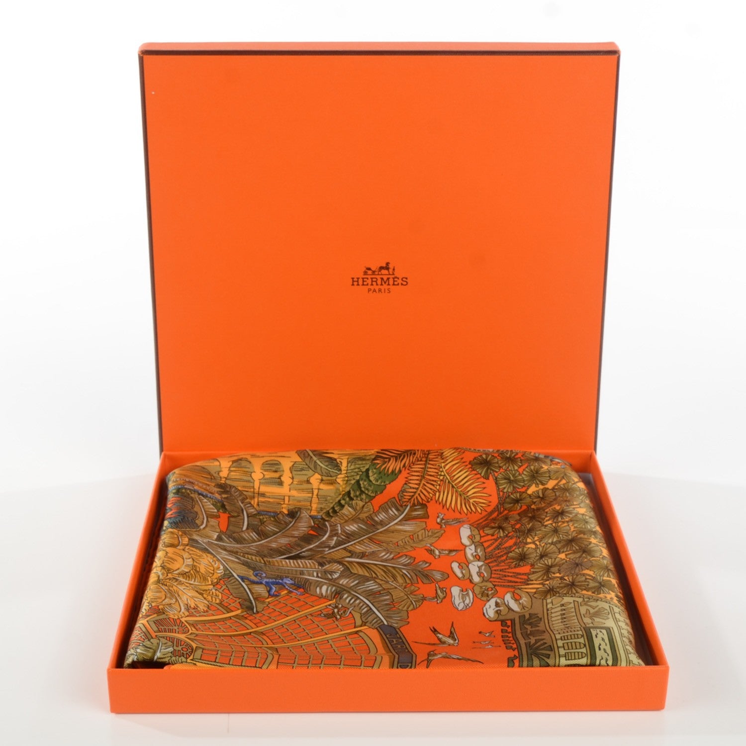 Hermes Silk Jardins D'Hiver Scarf 90 5 of 5