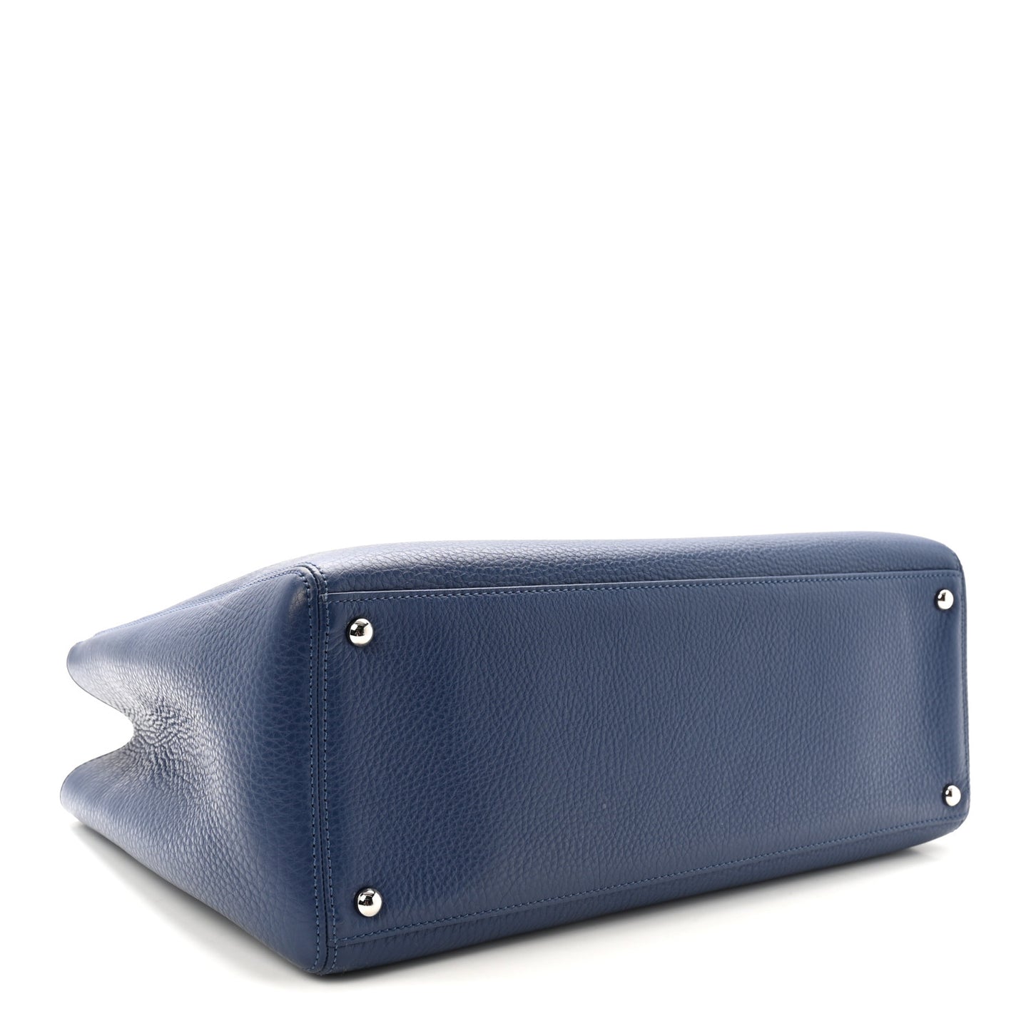 Calfskin Cerf Executive Shopper Tote Marine