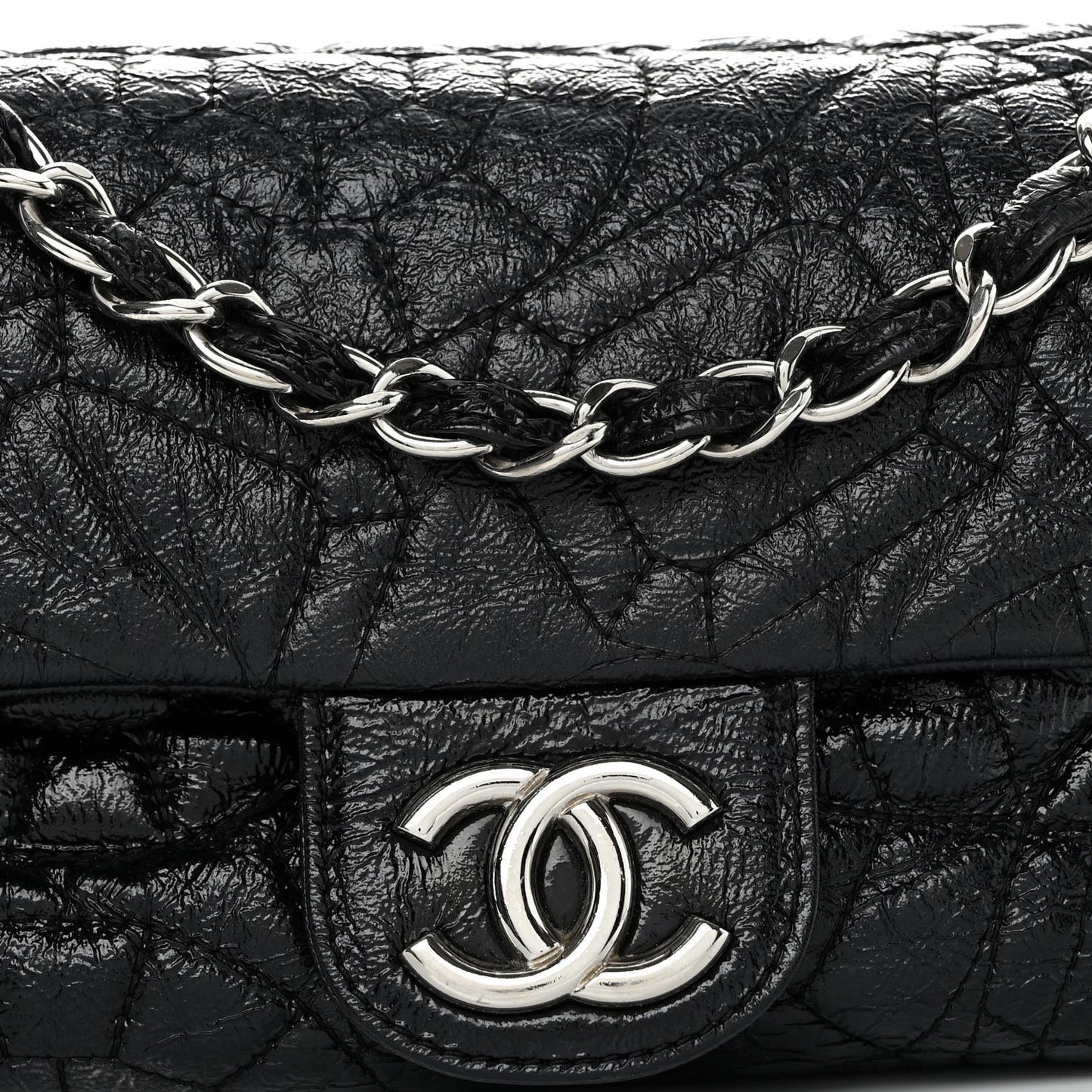 Vinyl Small Graphic Edge Flap Black