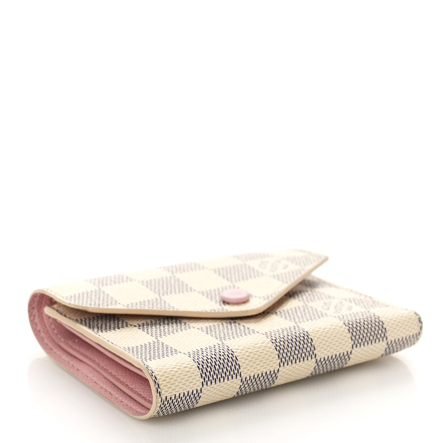 Damier Azur Victorine Wallet Rose Ballerine