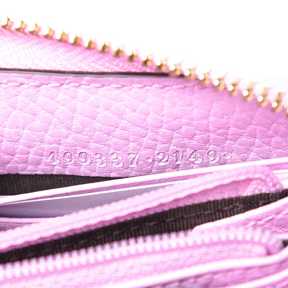 Gucci Dollar Calfskin GG Marmont Bosco Zip Around Wallet Malva 7 of 8