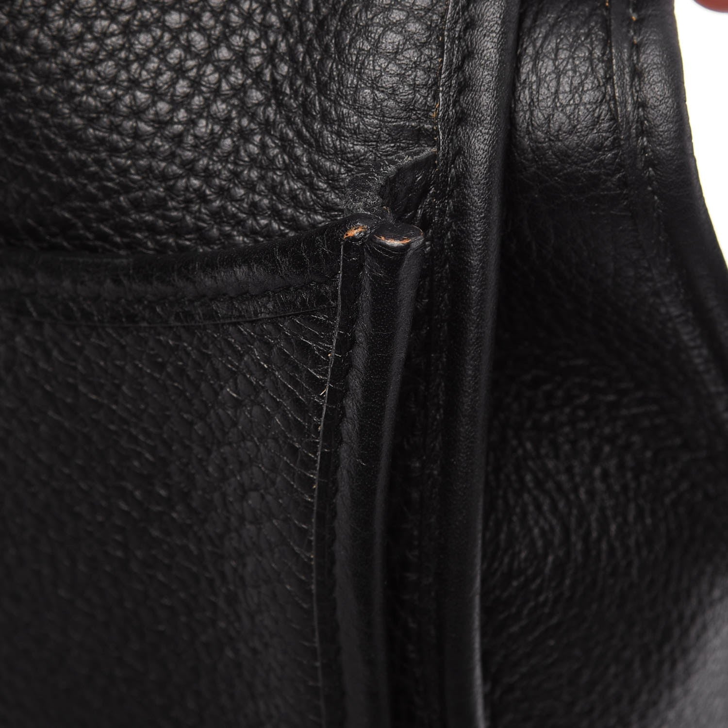 Hermes Taurillon Clemence Evelyne II PM Black 12 of 15