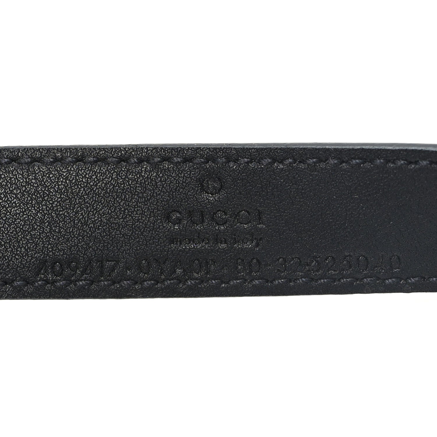 Gucci Calfskin Double G 20mm Belt 80 32 Black 3 of 4