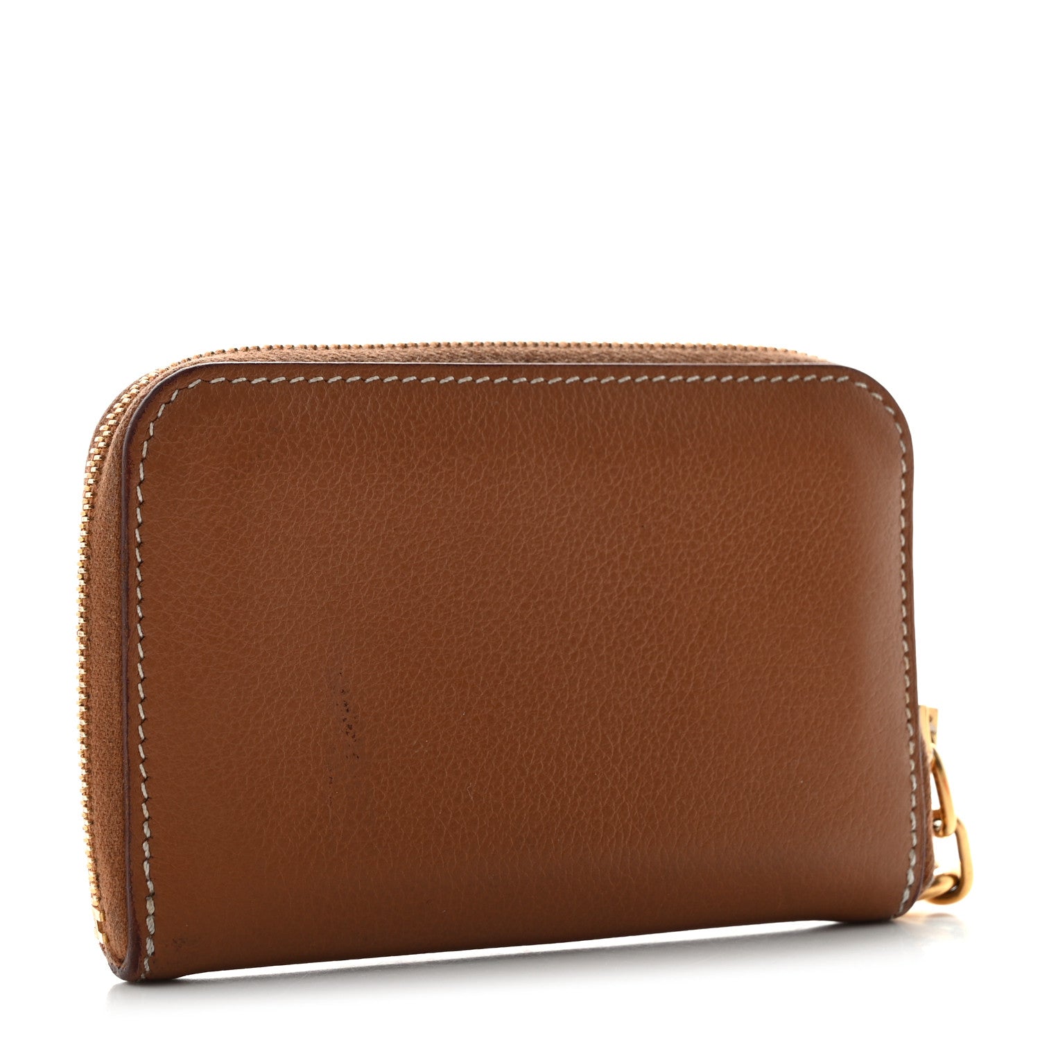 Hermes Evercolor Zipengo Chaine d'Ancre Compact Card Holder Gold 3 of 8