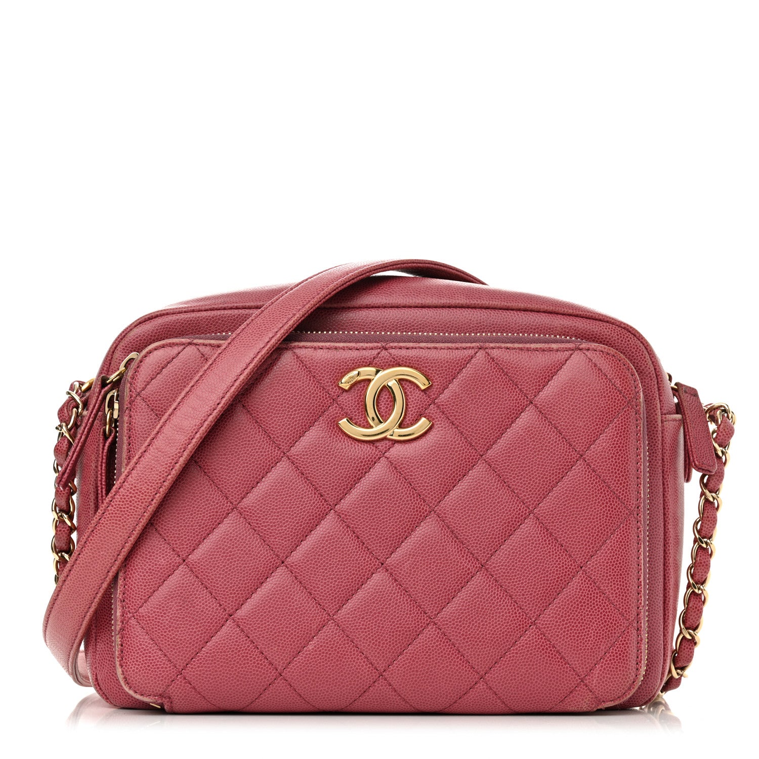 Chanel Caviar Quilted Medium Business Affinity Camera Case Dark Pink 1 of 14