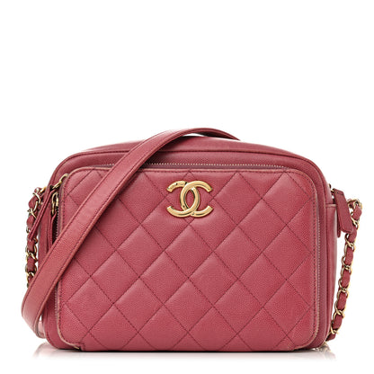 Chanel Caviar Quilted Medium Business Affinity Camera Case Dark Pink 1 of 14