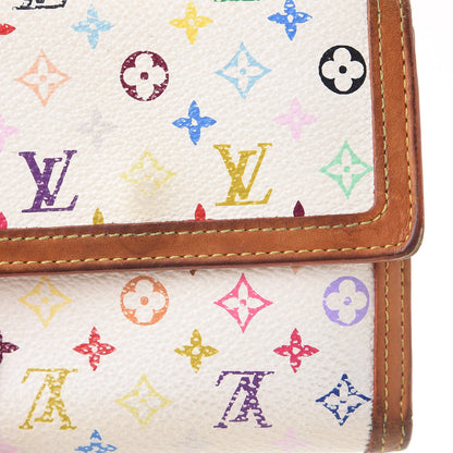 Louis Vuitton Monogram Multicolor Porte-Monnaie Billets Wallet White 22 of 28
