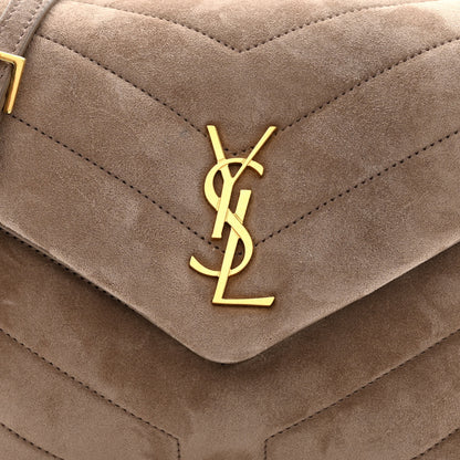 Saint Laurent Suede Toy Loulou Shoulder Bag Taupe 9 of 11