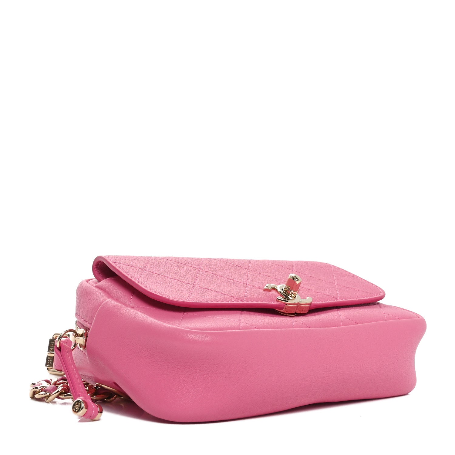 Chanel Goatksin Quilted Casual Trip Waist Bag Pink 4 of 10