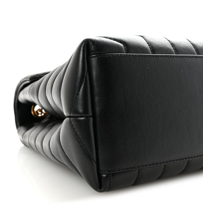 Saint Laurent Calfskin Y Quilted Monogram Medium Loulou Chain Satchel Black 8 of 9