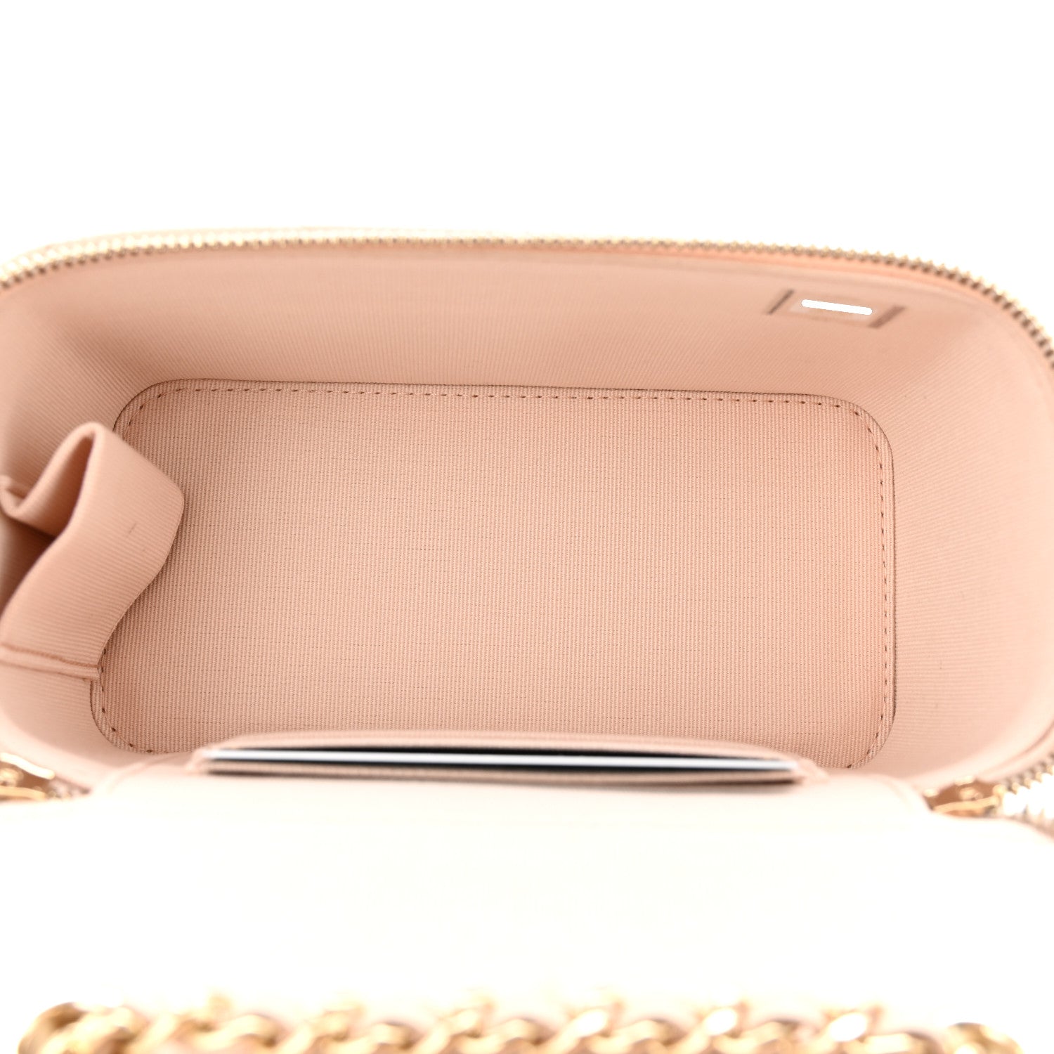 Chanel Caviar Quilted Small Vanity Case With Chain Light Beige 5 of 13