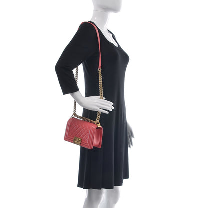 Chanel Caviar Quilted Small Boy Flap Pink 2 of 8