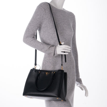 Prada Saffiano Lux Medium Tote Nero Black 3 of 8