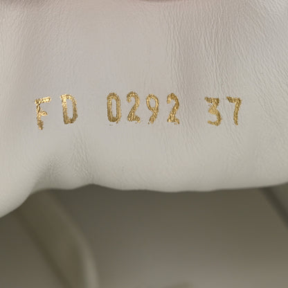 Louis Vuitton Calfskin Monogram Debossed Logo Time Out Sneakers 37 White Gold 10 of 18