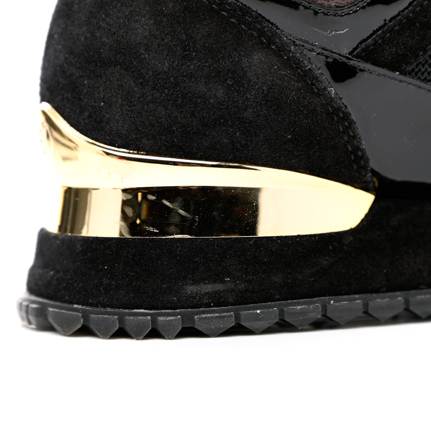Suede Monogram Run Away Sneakers 38.5 Black