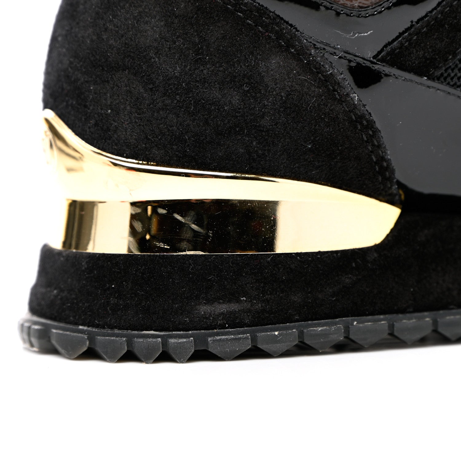 Louis Vuitton Suede Monogram Run Away Sneakers 38.5 Black 12 of 13