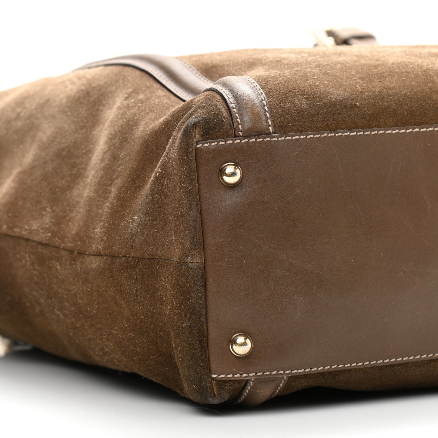 Suede Large Britt Shoulder Bag Brown