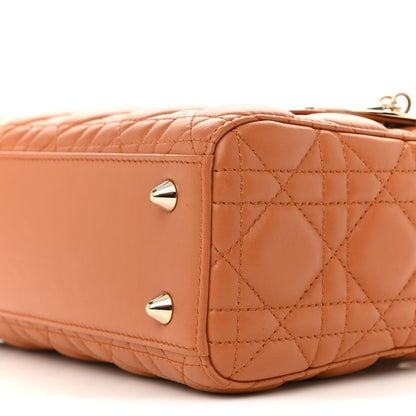 Christian Dior Lambskin Cannage Small Lucky Badges My Lady Dior Orange 10 of 15