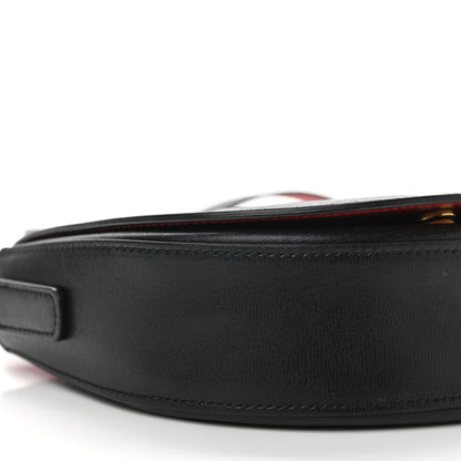 Salvatore Ferragamo Calfskin Gancio City Saddle Bag Black 7 of 10