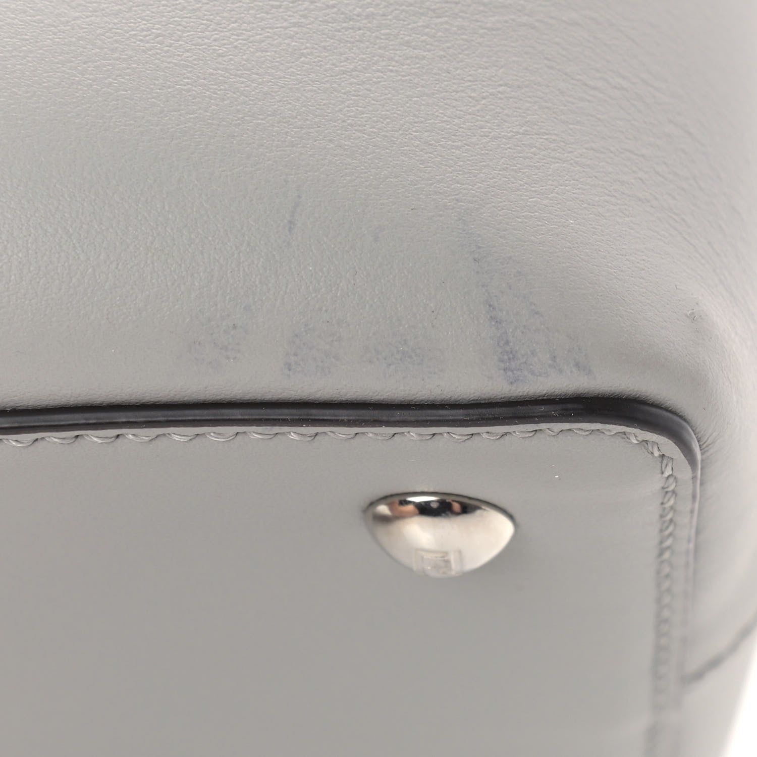 Fendi Vitello Baltico Dolce Studded Petite 2Jours Tote Ghiaccio Multicolor 10 of 13