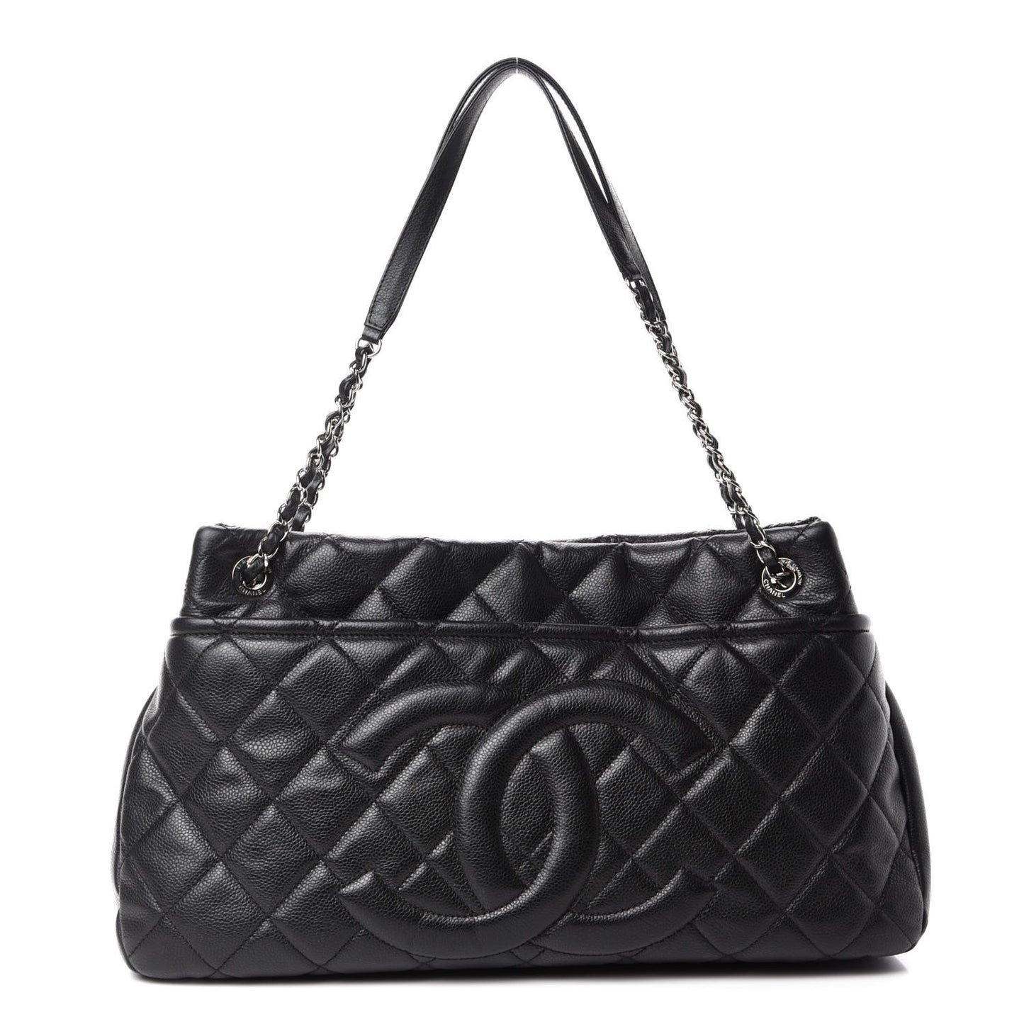 Caviar Quilted Timeless CC Soft Tote Black