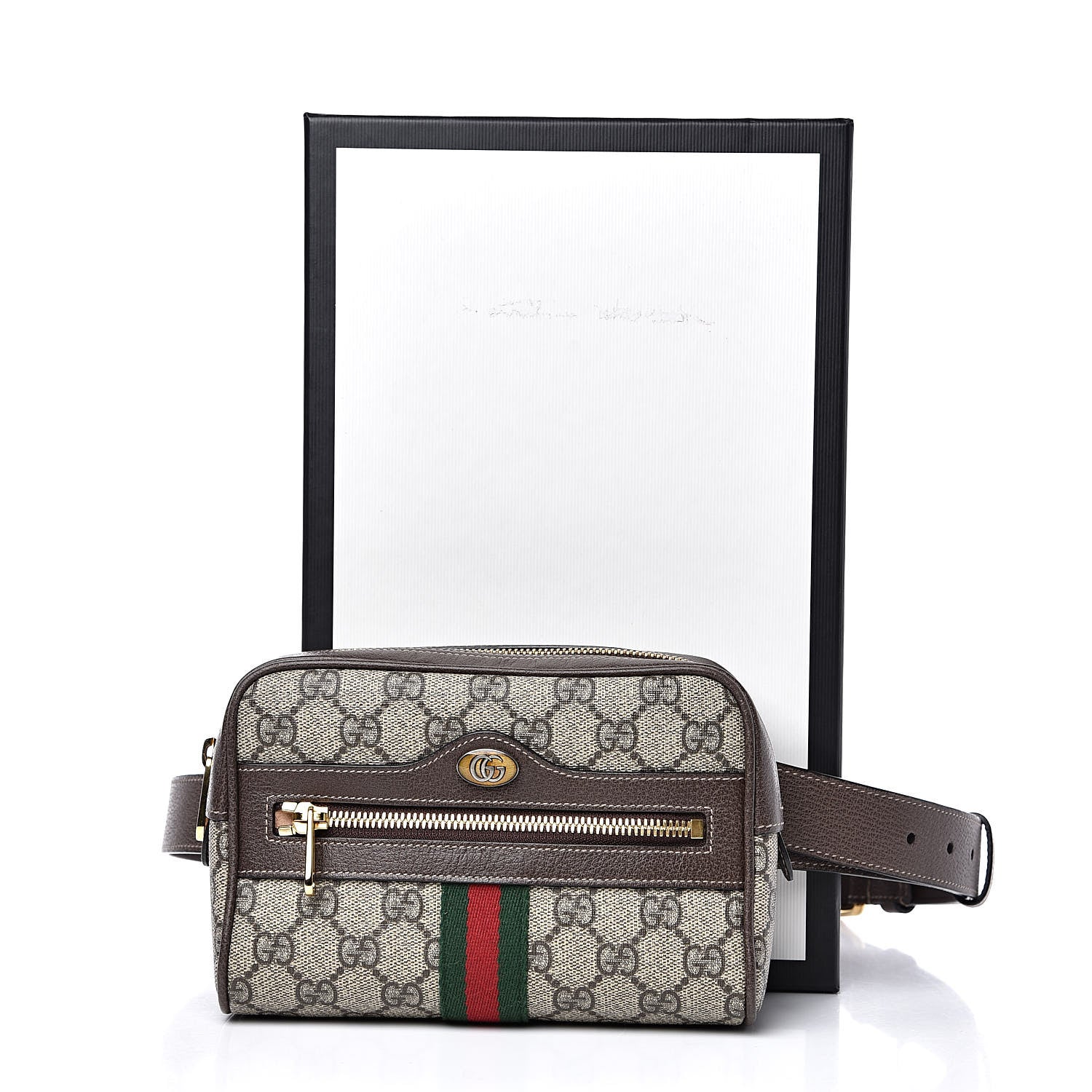 Gucci GG Supreme Monogram Web Small Ophidia Belt Bag 95 38 Dark Brown 11 of 11