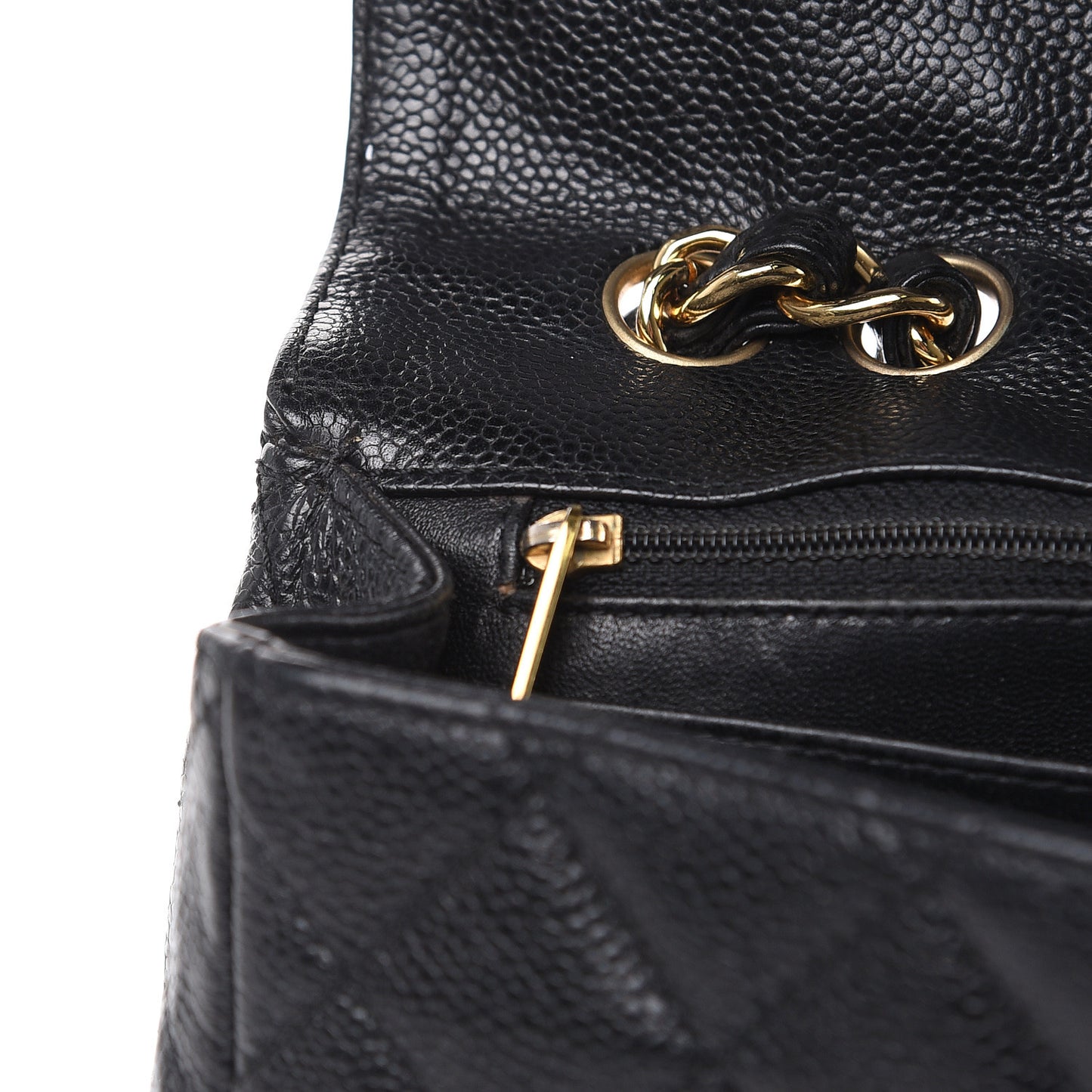 Caviar Quilted Jumbo Single Flap Black