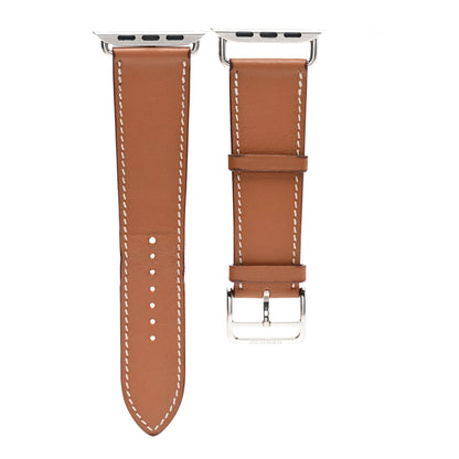 Hermes Barenia 44mm Apple Watch Single Tour Band Fauve 1 of 4