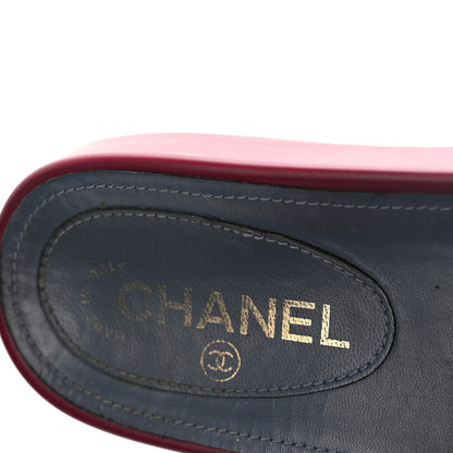 Chanel Satin Chain Flat Sandals 36 Dark Fuchsia 11 of 16
