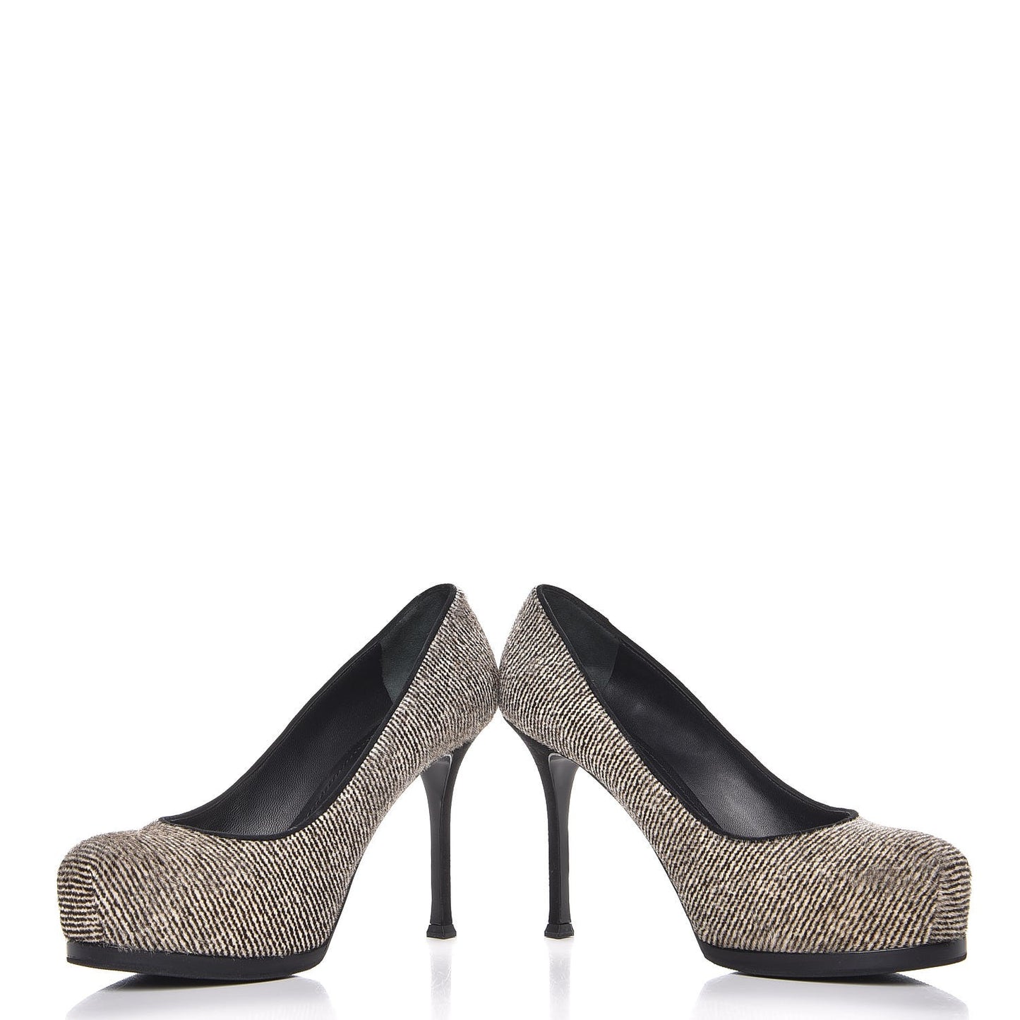 Pony Hair Tribtoo 80 Pumps 39.5 Black White