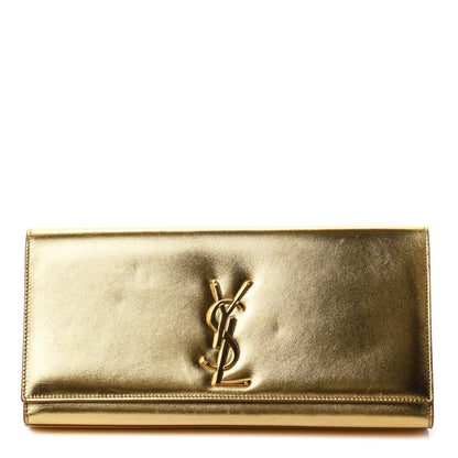 Saint Laurent Metallic Calfskin Monogram Cassandre Clutch Ciad 1 of 5