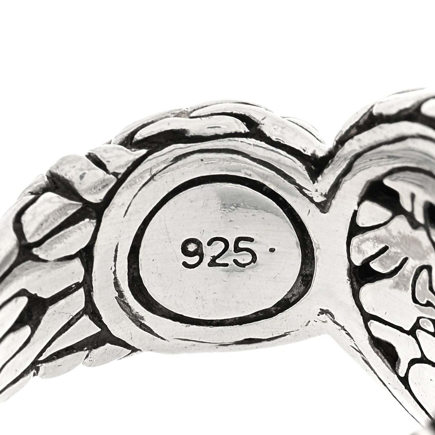 John Hardy Sterling Silver Palu Hammered Ring 52 6 4 of 5