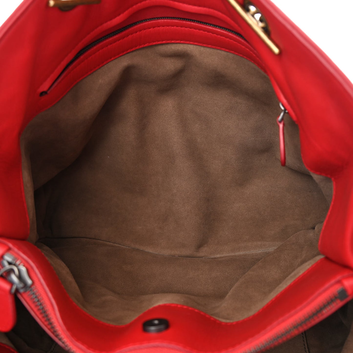 Nappa Intrecciato Medium Classic Chain Strap Tote Red