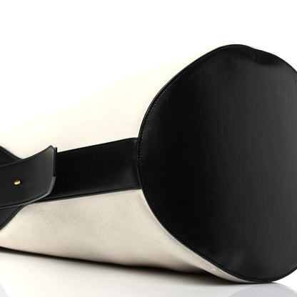 Celine Canvas Large Bucket Bag Black White 9 of 10