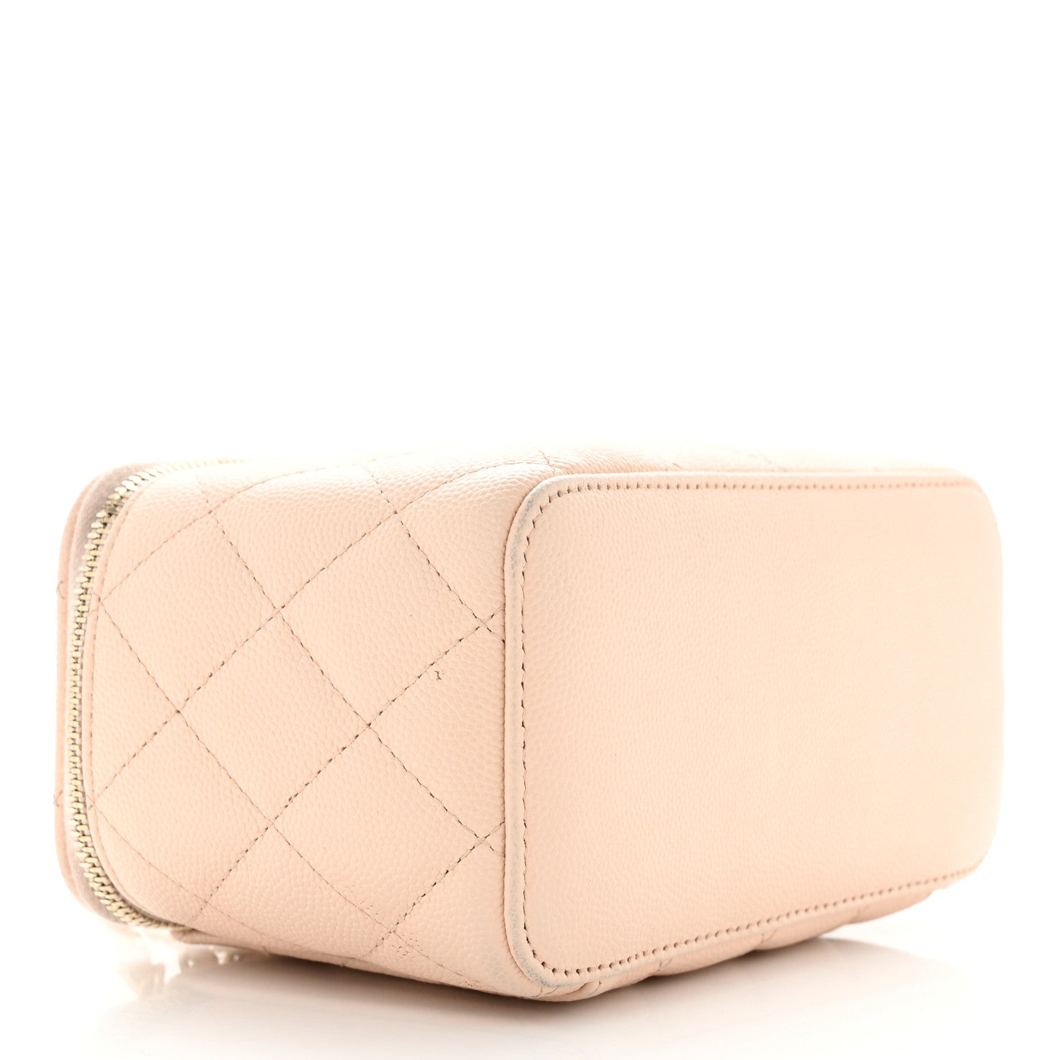 Chanel Caviar Quilted Small Vanity Case With Chain Light Beige 4 of 13