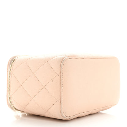 Chanel Caviar Quilted Small Vanity Case With Chain Light Beige 4 of 13