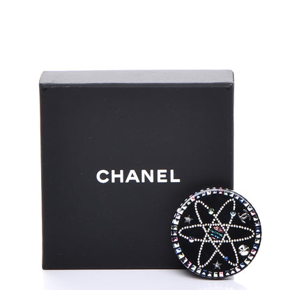 Chanel Glittered Resin Strass Brooch Black Pink 5 of 5