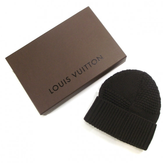 Wool Bonnet Beanie Hat Brown