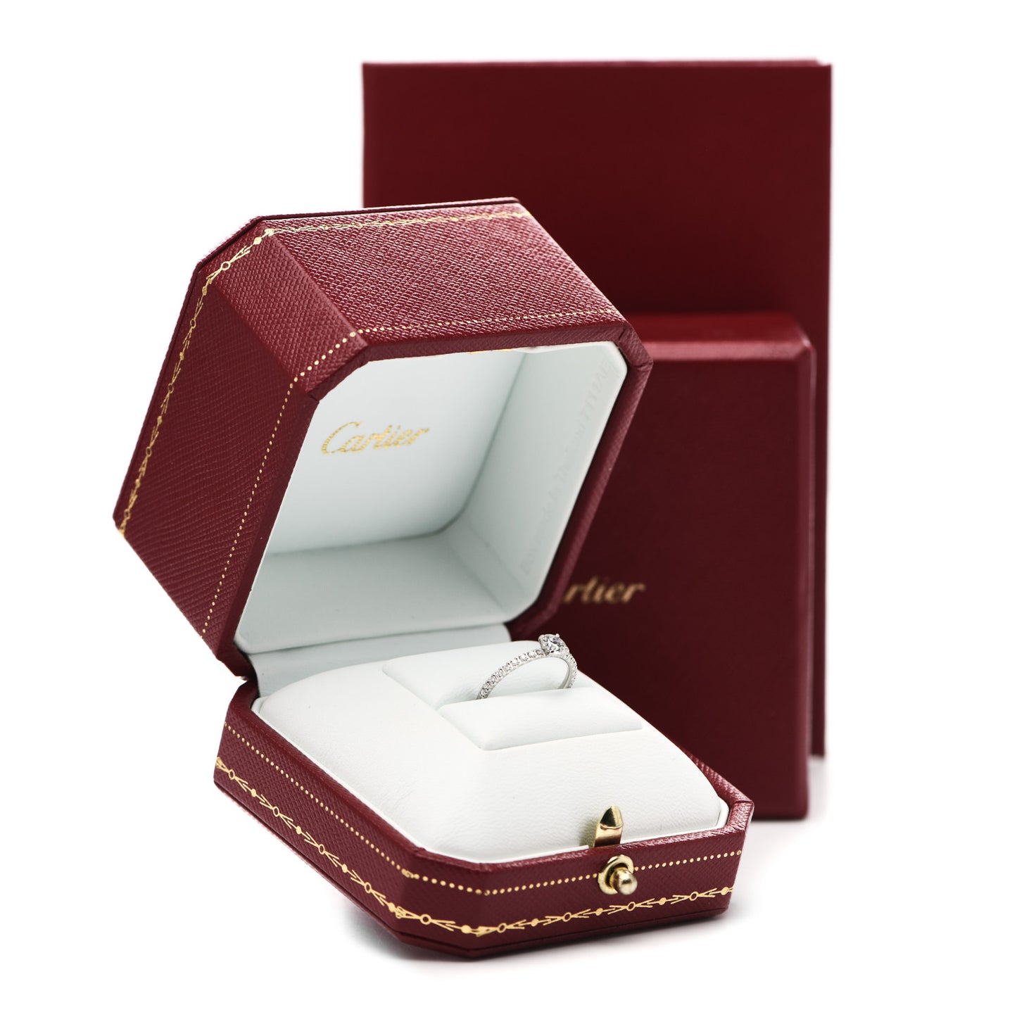 Platinum Diamond .30ct Etincelle De Cartier Solitaire Engagement Ring 46 3.75