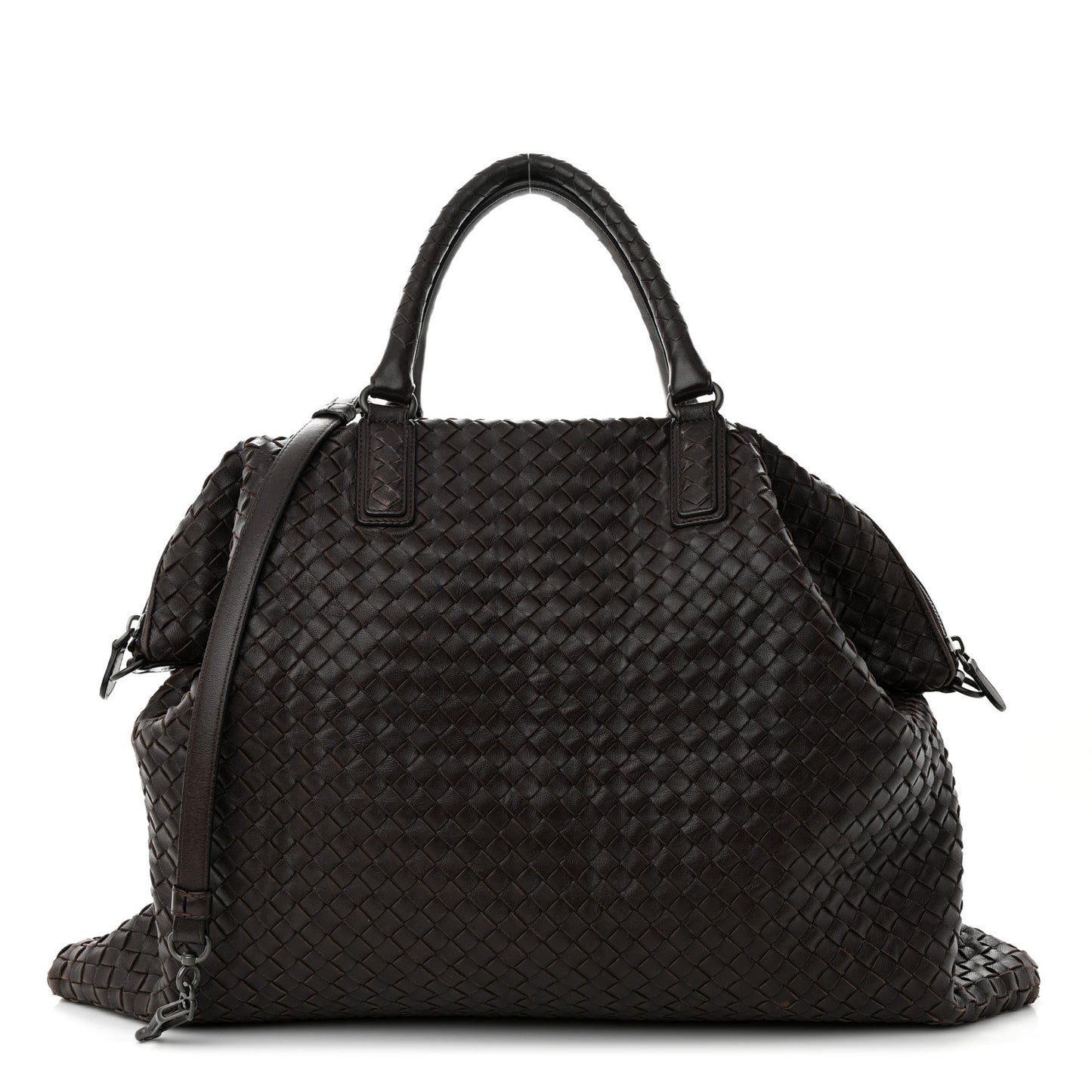 Nappa Intrecciato Maxi Convertible Tote Ebano